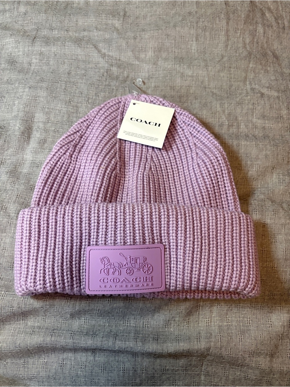 Coach Light Purple Beanie NWT